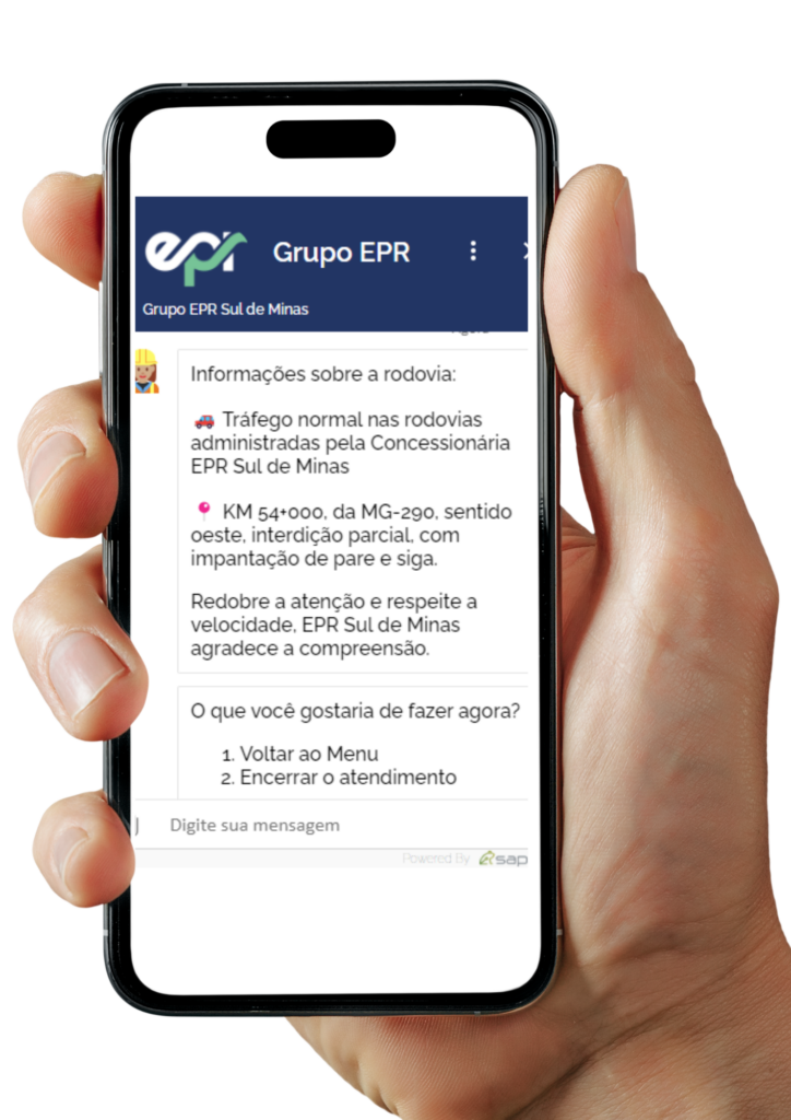 Grupo EPR - EPR Sul de Minas disponibiliza canal de atendimento ao usuário pelo WhatsApp